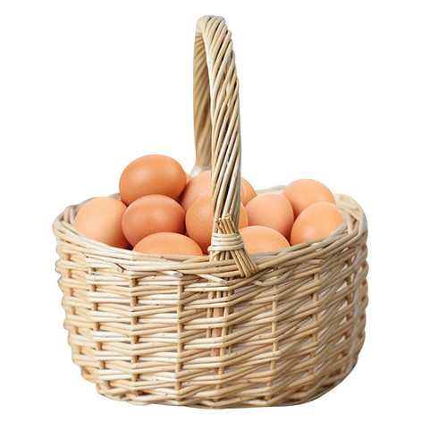 Handheld Flower Arrangement Basket Hand-woven Mini Wicker Rattan Baskets