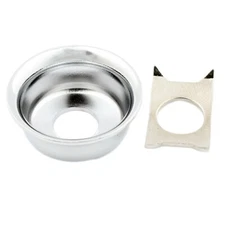 Chrome Jack Plate Cup w/ Retainer Clip for Fender® Telecaster Tele Vintage Style