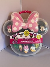Disney Jr Minnie Mouse Jewelry Activity Set 5 Charms 155 Beads 5 Necklaces Kit