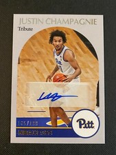 2021-22 Panini Chronicles JUSTIN CHAMPAGNIE Tribute Rookie Auto /199 Panthers