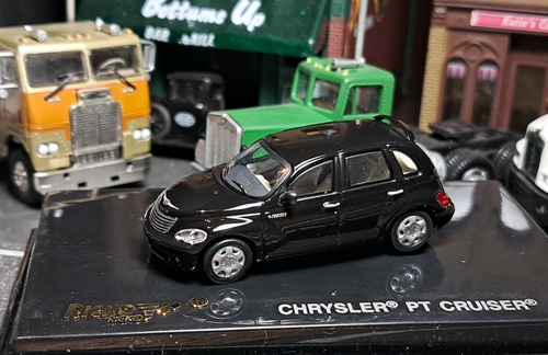 RTR Ricko Chrysler PT Cruiser car Black HO=1/87 built auto 4 layout/display