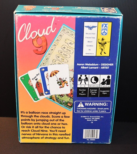 Cloud 9 Push Your Luck Board Game Good+ (Box card wear) - Picture 2 of 5