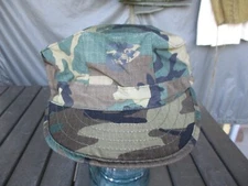USMC ERDL RDF Utility Cover, Fatigue Cap with EGA, Camouflage Hat, Unissued, XL