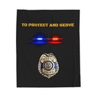 Police Blanket Plush Velveteen Throw 50x60" Soft Cozy Gift Blue