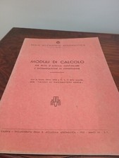 Regia accademia Aereonautica- Moduli di calcolo. 1937