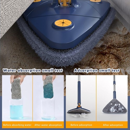 Triangel Wischmopp Set, Reinigungsmopp 360° Drehbar, Dreieckig Verstellbar DE - Bild 8 von 19