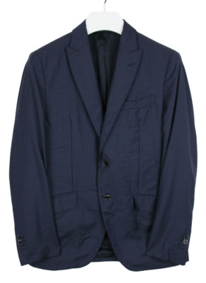 Massimo Dutti 2041 Super 120'S Blazer Herren Eu 48 Reine Wolle Kariert Formelle