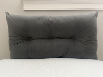 Dormco Twin Plush Tufted College Headboard - Dark Grey