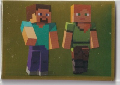 Panini Minecraft Treasure Sticker 2021 Nr. 206 Steve Alex Gold Holo