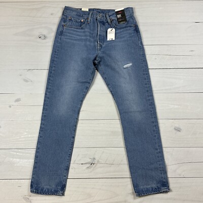 Levi's Premium 501 S Skinny High Rise Big E Blue Jeans Women's Size 31x30