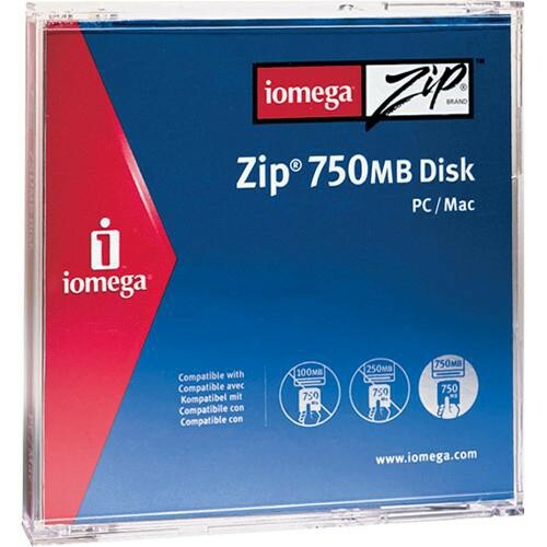IOMEGA 750Mb Zip Disk PC / MAC Compatible - Jewel Case - NEW & SEALED - B - Afbeelding 2 van 2