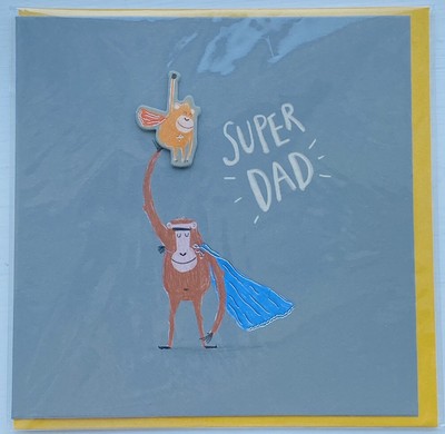 Super Papa! Glückwunschkarte zum Vatertag, Papas Stiefvater, Neu & Umschlag