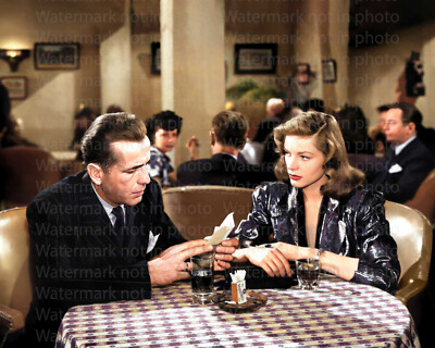 Humphrey Bogart & Lauren Bacall in The Big Sleep 8x10 RARE COLOR Photo ...