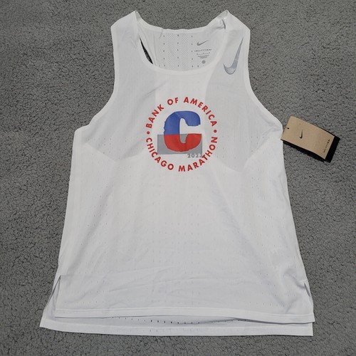 Nike Aeroswift Chicago Marathon Singlet Men's Size Large White FD2692-100