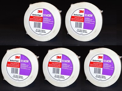 5 Rolls 3M Double Coated PET Venture Tape # 514CW Light Beige (1.46'' x 60 yd)