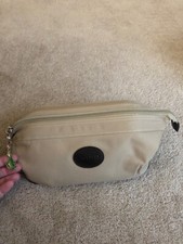 Lacoste Toiletry Cosmetics Bag Full Zip Tan Beige inner zipper/pocket NEW