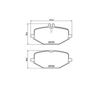 Kit BremsbeläGe Hintere FüR MERCEDES-BENZ GLE (V167)