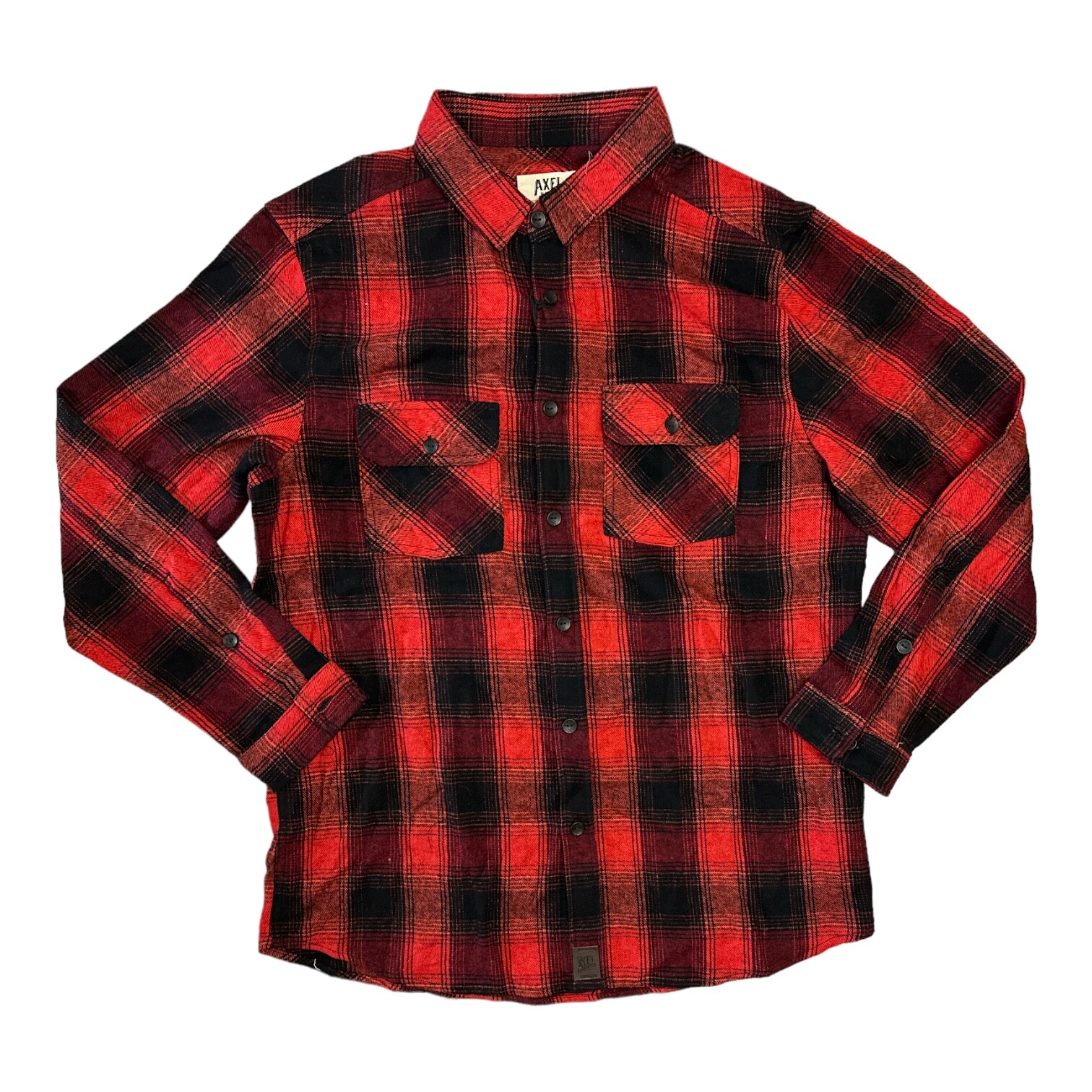 Мужская фланелевая рубашка на пуговицах с длинным рукавом и манжетами на пуговицах бренда T.K. Axel