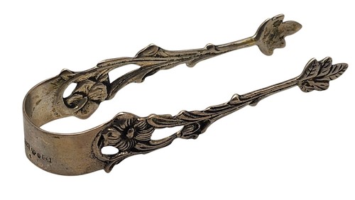 1970 Vintage SWEDISH Sterling Silver Sugar Tongs - Picture 4 of 4