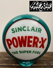 SINCLAIR POWER-X Reproduction 13.5" Gas Pump Globe - (Green Body)