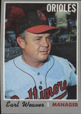 1970 Topps #148 Earl Weaver - Baltimore Orioles