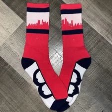 BOSTON RED SOX MLB BASEBALL TEAM LOGO CITY LINE CREW LENGTH SOCKS LARGE