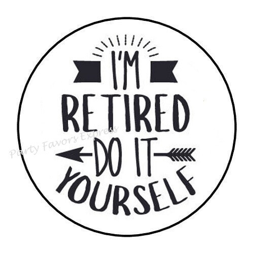 10cm Auto-Aufkleber Sticker Decal Laptop Farbe Im Retired Do Yourself bunt R67
