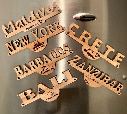 Deluxe Bali Insel Indonesien Holz Handarbeit Kühlschrankmagnet Home Memorabilia Sammeln - Bild 3 von 4