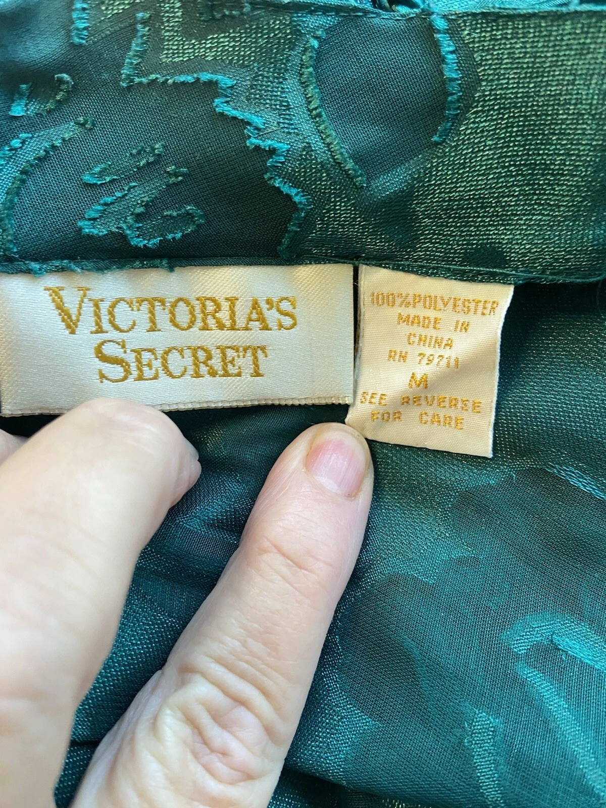UNDERCOVER Vintage VICTORIAS SECRET abito slip M mini floreale verde Y2K raso babydoll