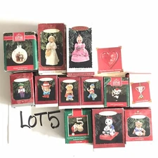 12 Various Christmas Ornaments Mostly Hallmark Keepsake New in Box Vintage-LOT#5