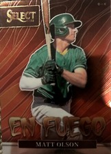 Matt Olson 2022 Select En Fuego Insert Card #EF15  Oakland A's