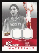 2009-10 U.D. Basketball Game Materials Luis Scola #GJ-AS /550 Houston Rockets