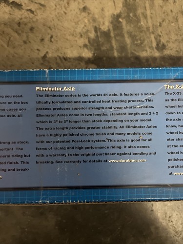 Dura Blue Inc 20-2157EX Eliminator X-33 Axle - Bild 5 von 6