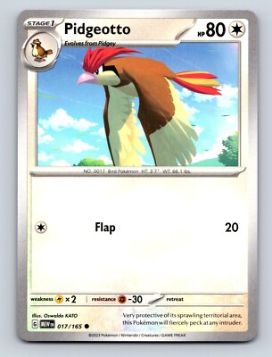 Pidgeotto HP 80 Flap Attack Rarity Colorless Pokémon Vivid Sky