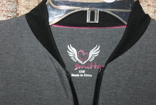 Smitten Scrub Jacket Size XXS Zipper Closure 2 Pockets NOS NWT - Picture 3 of 6