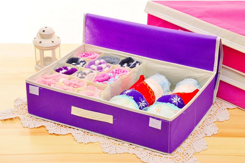 Underwear Bra Socks Ties Divider Closet Storage Organizer Drawer Case - Picture 20 of 25