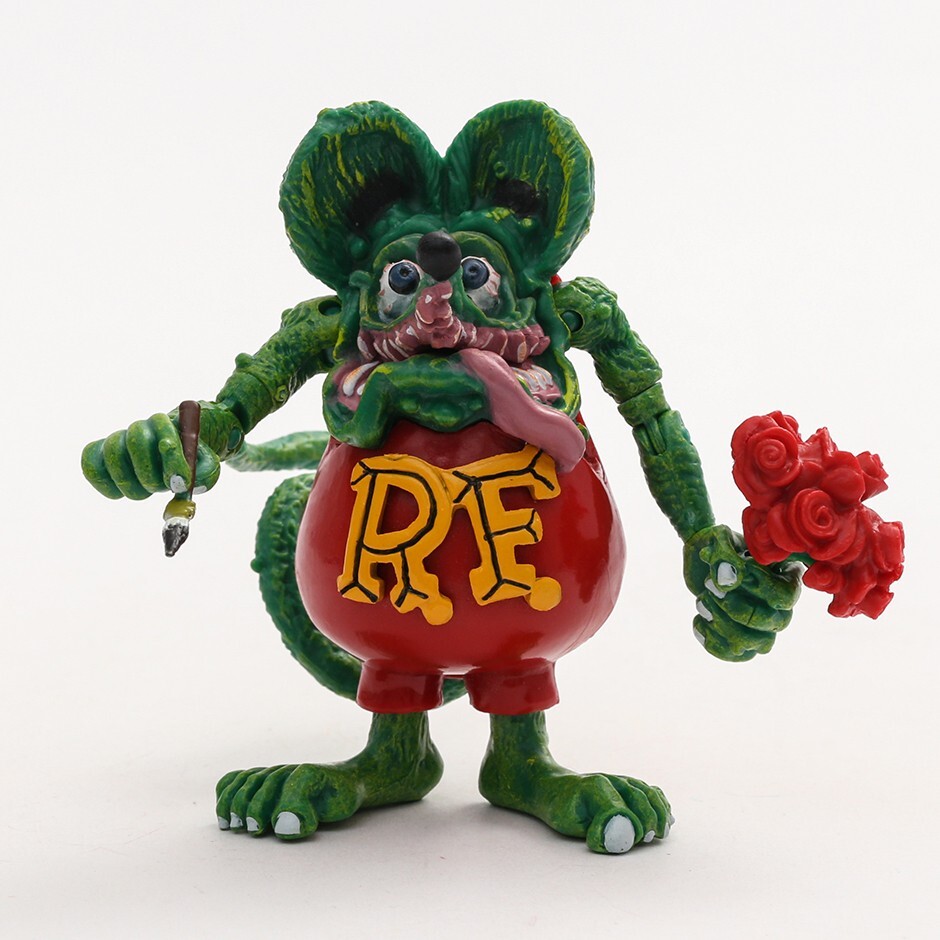 9cm Rat Fink Ed Roth Figure Pinstripe Art Mooneyes Hot Rod Planet