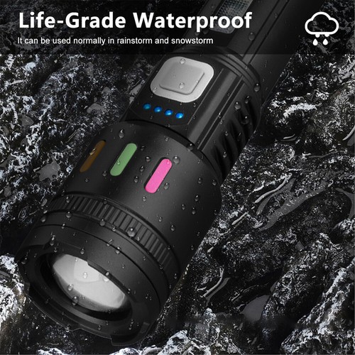 99000000LM LED Military Torch USB Rechargeable Tactical Flashlight Most Powerful - Picture 8 of 14