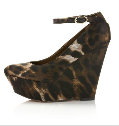 Sam Edelman 6.5 Quinn Wedge Platform Mary Jane Satin Animal Print Heels Leopard Sam Edelman 6.5 Quinn Wedge Platform Mary Jane Satin Animal Print Heels Leopard