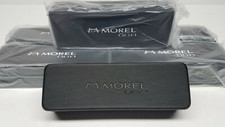 LOT OF 6 AUTHENTIC MOREL OGA DESIGNER EYEGLASSES BLACK HARD CASE CLOTH NEW