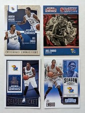 Joel Embiid Kansas Jayhawks Panini Contenders (4) Card Lot