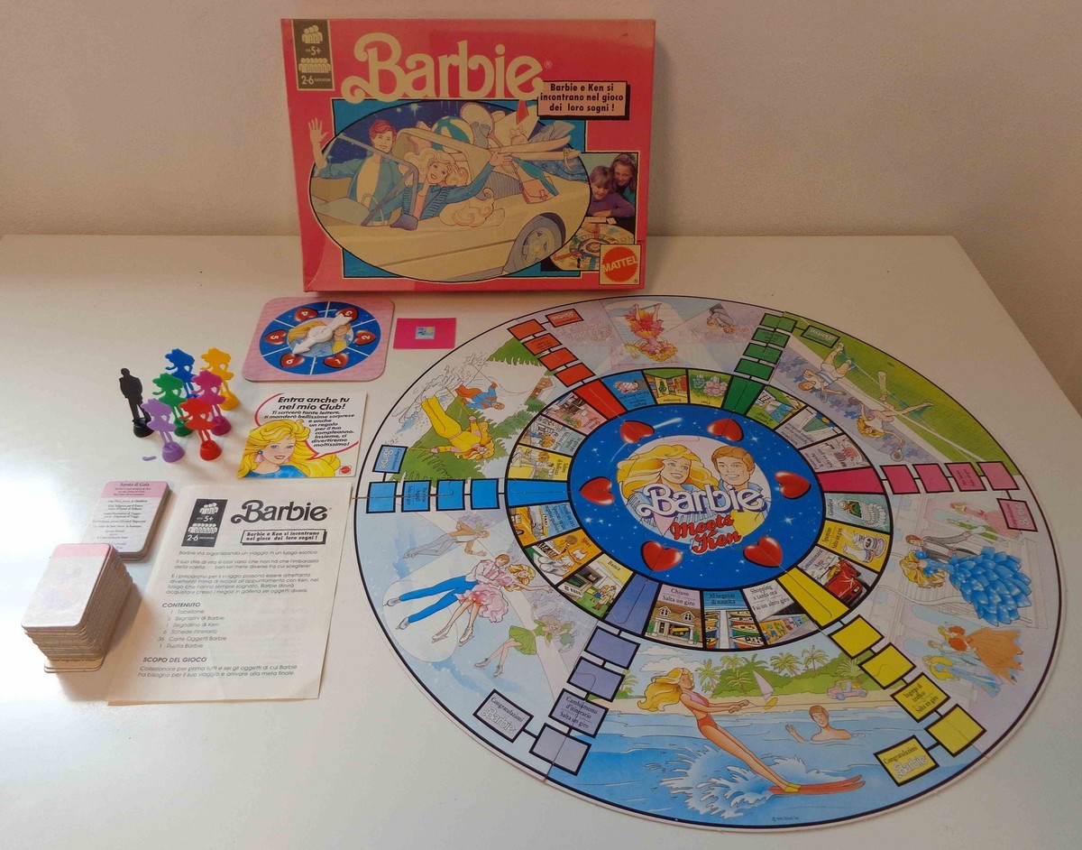 Gioco in Scatola Vintage Board Game Italiano 1990 Mattel BARBIE