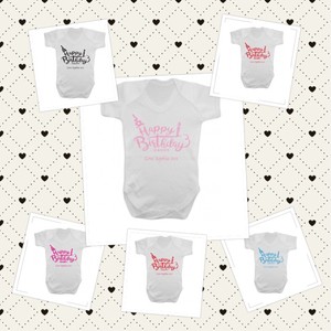PERSONALISED Happy Birthday MAMMY DADDY Baby Vest Newborn 12 months Free P/&P