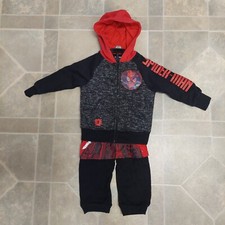 Marvel Spiderman Childrens Hooded Jacket Shirt Pants Size 3T NWOT