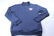 Travis Mathew Golf Jacket Men Medium Black  1/4 Zip Pullover Performance Athlete