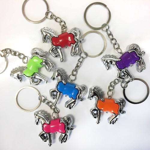 12 HORSE Horse Pony Ponies Keychain Pendant Kids Giveaway Party Set - Picture 3 of 6