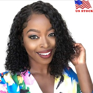 Women Short Kinky Curly Synthetic Wigs Heat Resistant Hair Loose