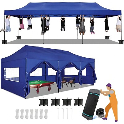 10'x30' Pop Up Canopy Wedding Commercial Heavy Duty Party Tent Gazebo Sidewalls