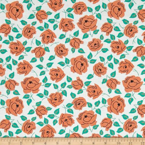 Sweet Floral Cotton Fabric Windham Fabrics Peach Dots By the yard BFab