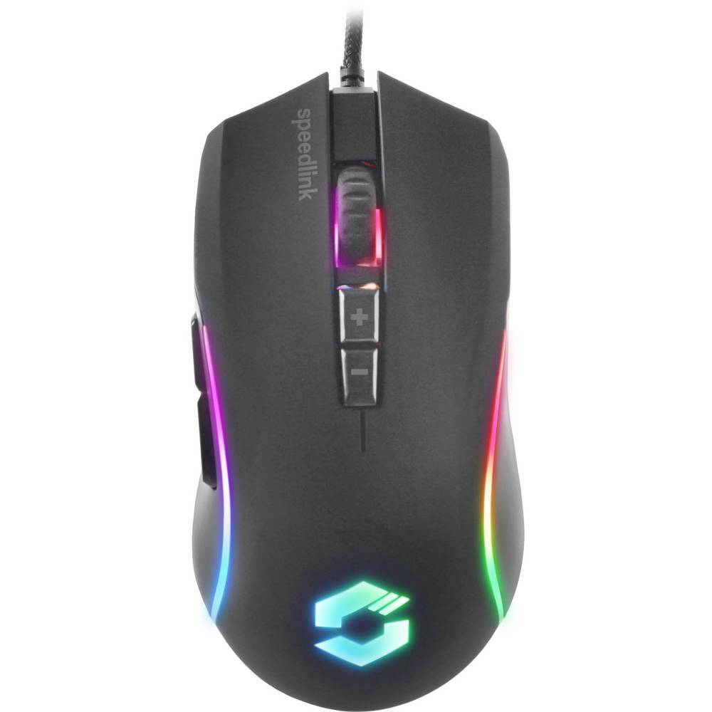Souris de gaming SpeedLink ZAVOS filaire USB rétroéclairé noir pour PC